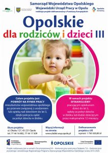 Plakat projektu Opolskie dla rodziców i dzieci III