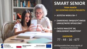 Plakat informacyjny na temat projektu Smart Senior