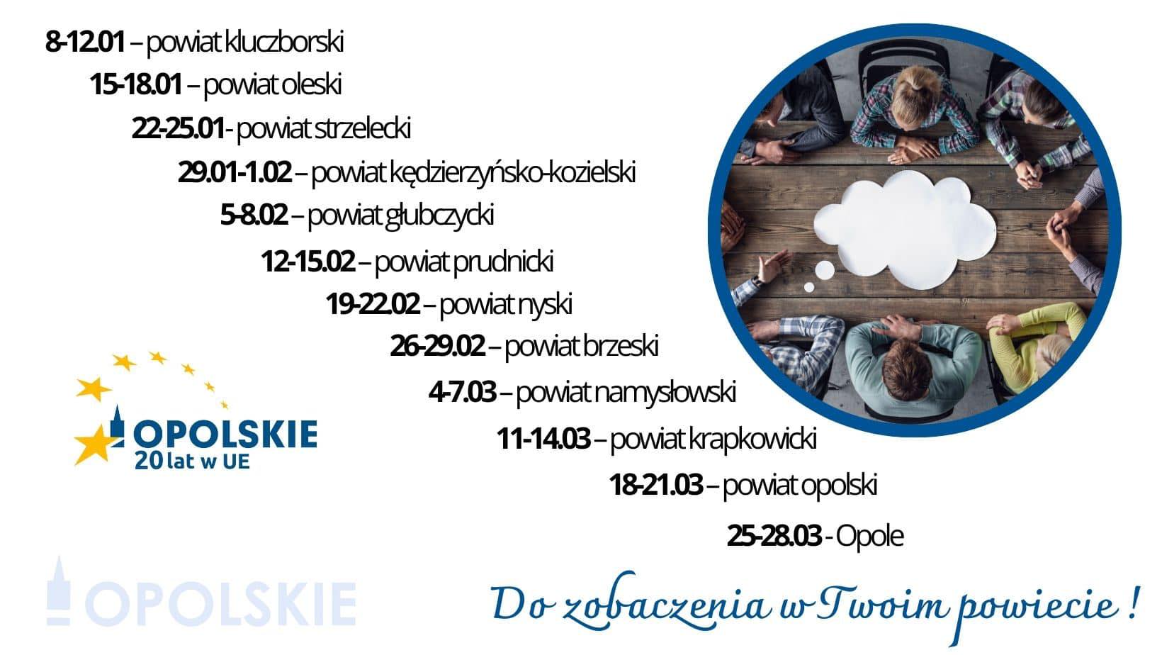 Plakat Harmonogram Spotkań ZWO W Powiatach