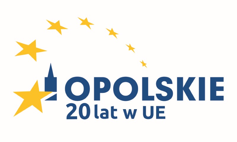 Opolskie w Unii Europejskiej 20 lat - grafika z okazji rocznicy