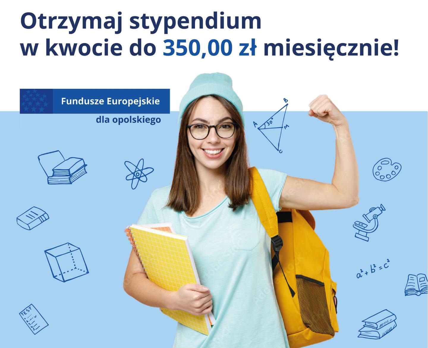 Plakat Informacyjny Marszałkowskie stypendia dla uczniów szkół średnich