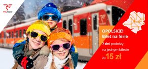 Oferta Polregio dla uczniów na przejazdy w czasie ferii zimowych w okresie 3-16 lutego 2025 roku. Siedem dni podróży na jednym bilecie za 15 zł.