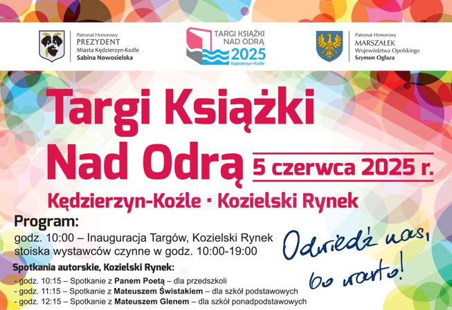Plakat Targi Książki Nad Odrą W Kędzierzynie Koźlu
