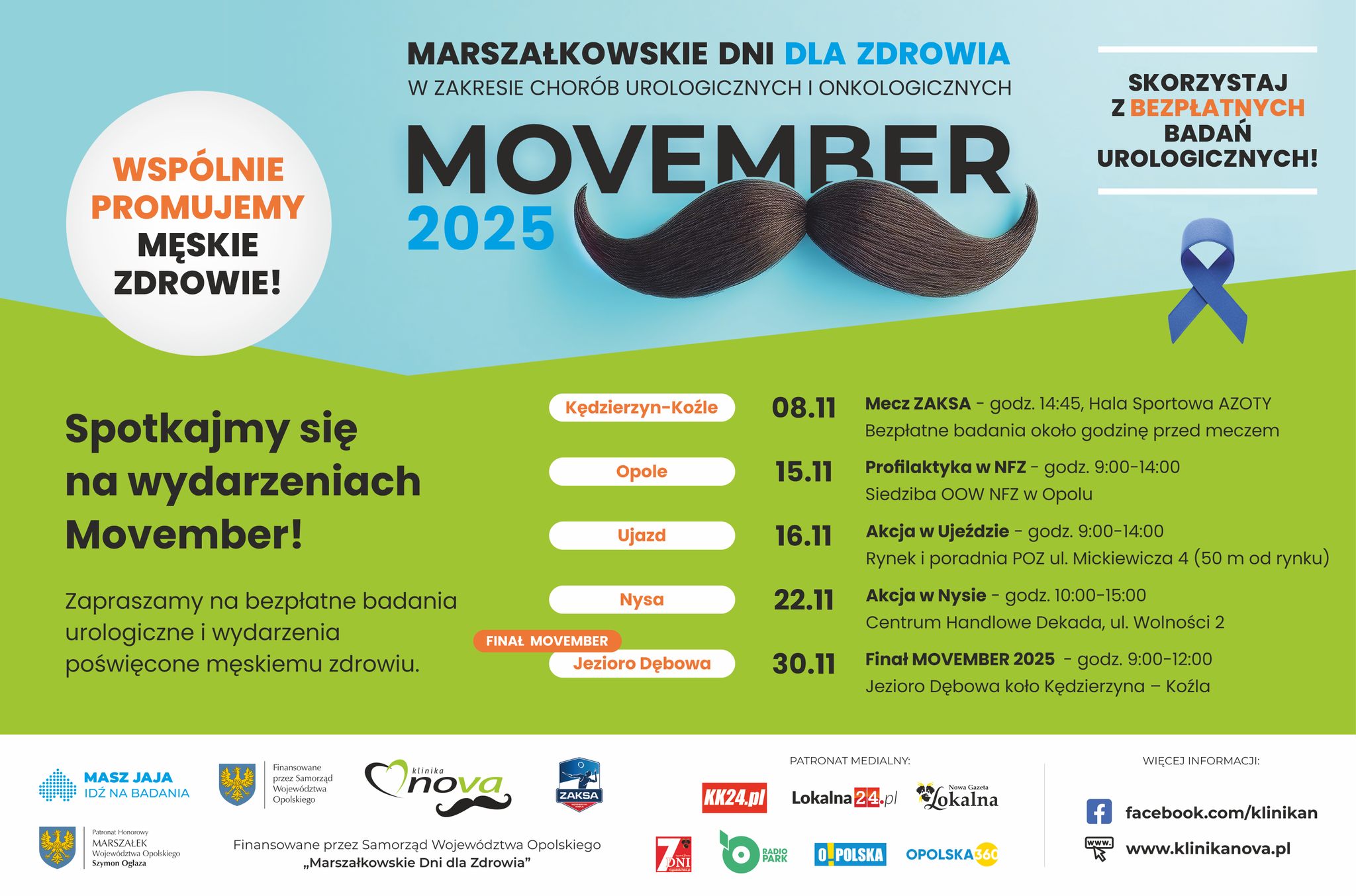 Plakat Z Harmonogramem Wydarzeń W Ramach Movember 2025