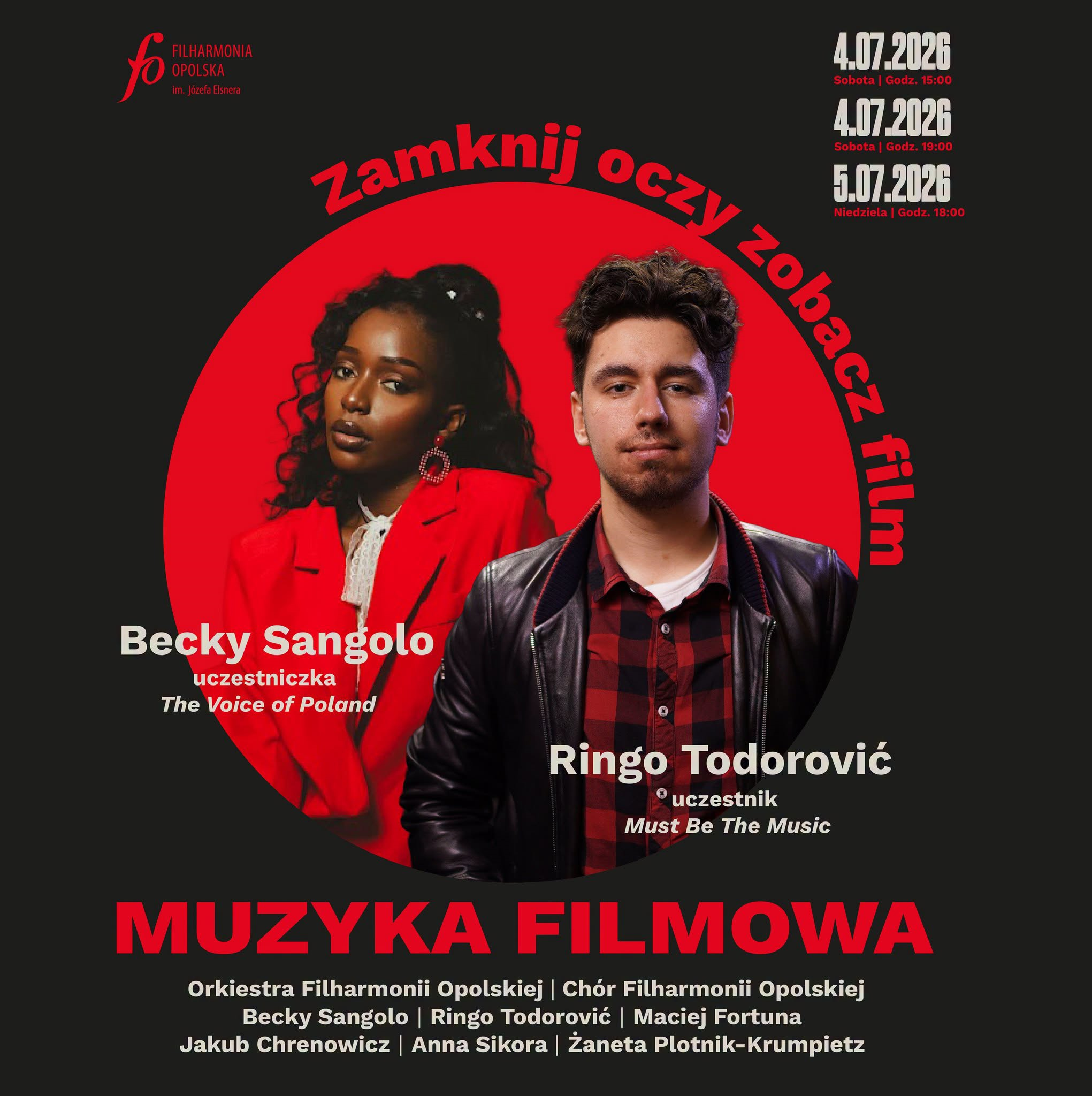 lakat Koncertu Muzyki Filmowej W FO Becky Sangolo I Ringo Todorovic